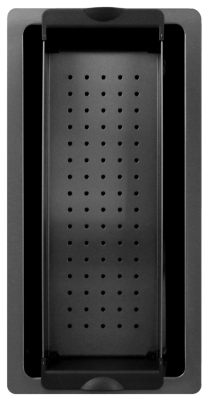 Pure.Sink Exclusivo Gun metal pequeño fregadero de 18x40 cm radio de 10mm empotrado, a ras y sobre encimera PEX1840-61