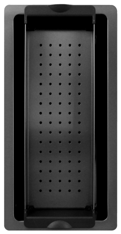 Pure.Sink Exclusivo Gun metal pequeño fregadero de 18x40 cm radio de 10mm empotrado, a ras y sobre encimera PEX1840-61