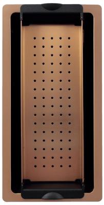 Pure.Sink Exclusivo pequeño fregadero de cobre 18x40 cm radio de 10mm para montaje inferior, montaje empotrado y montaje superior PEX1840-62