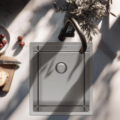 Pure.Sink Exclusivo fregadero de acero inoxidable 34x40 cm radio de 10mm para montaje inferior, montaje al ras y montaje superior PEX3440-02