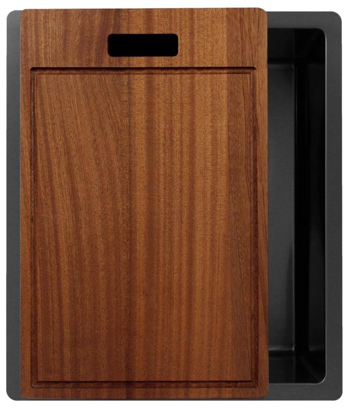 Pure.Sink Exclusivo fregadero  color Gun metal( gris plomo) 34x40 cm radio de 10mm para montaje inferior, empotrado y superior PEX3440-61