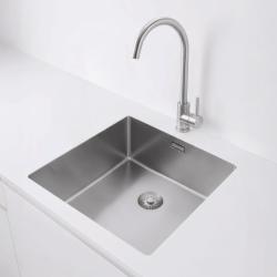Pure.Sink Exclusivo lavabo RVS 40x40 cm radio de 10mm para montaje inferior, montaje a ras y montaje superior PEX4040-02