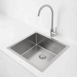Pure.Sink Exclusivo lavabo RVS 40x40 cm radio de 10mm para montaje inferior, montaje a ras y montaje superior PEX4040-02