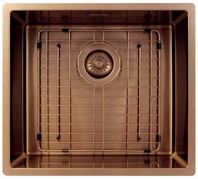 Pure.Sink Exclusivo Lavabo de cobre 45x40 cm radio de 10mm empotrado, de superficie y montaje superior PEX4540-62
