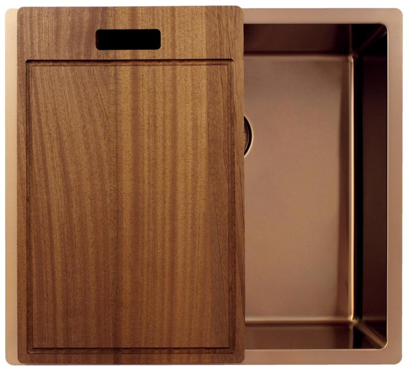 Pure.Sink Exclusivo Lavabo de cobre 45x40 cm radio de 10mm empotrado, de superficie y montaje superior PEX4540-62