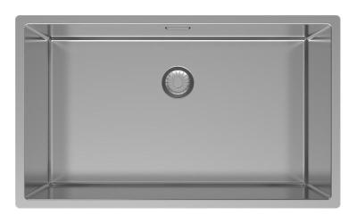 Pure.Sink Exclusivo gran fregadero de acero inoxidable 70x40 cm radio de 10mm para montaje inferior, montaje al ras y montaje superior PEX7040-02