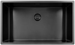 Pure.Sink Exclusivo gran fregadero de metal Gun de 70x40 cm, radio de 10mm para montaje inferior, empotrado y superior PEX7040-61