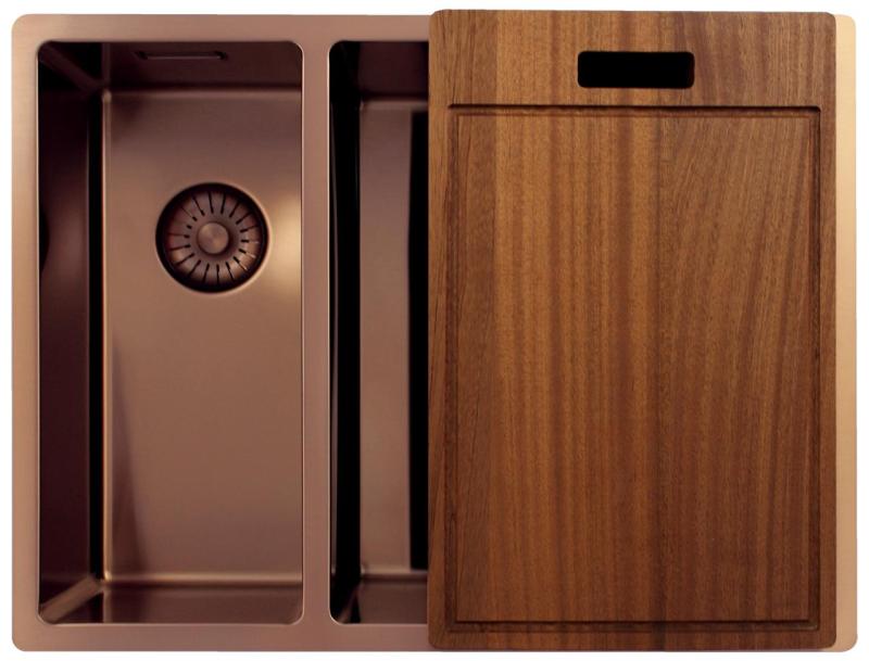 Pure.Sink Exclusivo Cobre 1,5 lavabo y medio 18+34cm radio de 10mm PEX183440-62