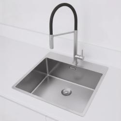 Pure.Sink Exclusivo fregadero de acero inoxidable 54x52cm Tapwing con orificio para grifo radio de 10mm PEX5040T-02