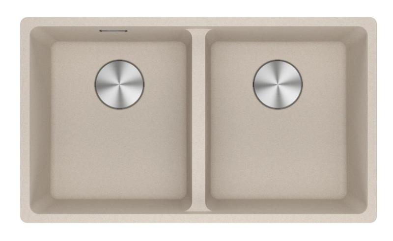 Franke Maris MRG 220-35-35 Fragranite Coffee cream doble fregadero empotrado 135.0725.668