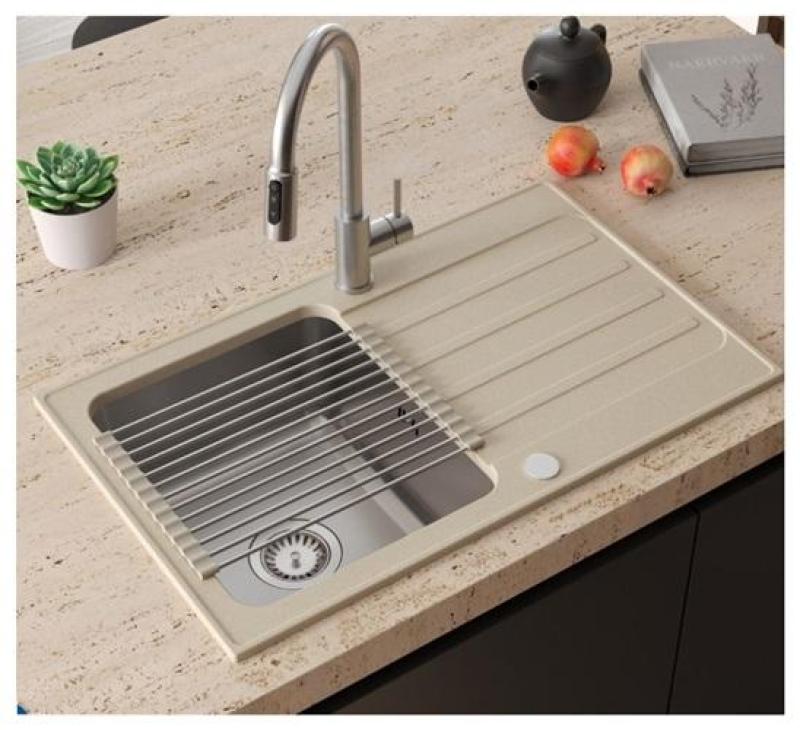 Grifo de cocina Quadri Viora RVS de 3 vías con una conexión adicional para agua filtrada 1208971404