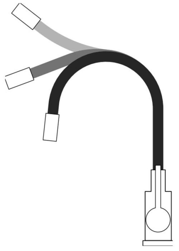 Grifo de cocina Quadri Bristol dorado con salida flexible blanca 1208971408