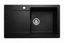 Graniteland Liri Granito Azulino aspecto de piedra dura fregadero con zona de escurrido 765x448 mm 1208971437