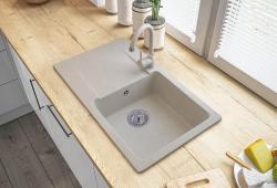 Graniteland Liri Granito Beige fregadero con zona de escurrimiento 765x448 mm 1208971439