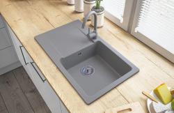 Graniteland Liri Granito Gris fregadero con zona de escurrimiento 765x448 mm 1208971441