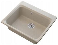 Graniteland Vastone Fregadero de Granito 619x522 mm Beige Montaje con Banco de Grifo y Tapón de Acero Inoxidable 1208971444