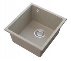 Graniteland Miniva Fregadero de Granito Beige empotrado 385x410 mm 1208971451
