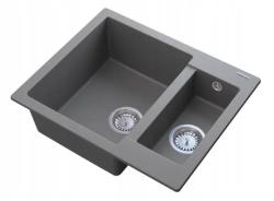 Graniteland Adda Granito Gris 1.5 Fregadero Superficial 600x495mm 1208971456