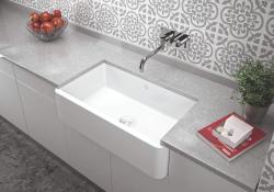 Ausmann Ceramic Mira Fregadero Cerámico Blanco - Subestructura e Interestructura 795 x 460 mm con tapón blanco 1208971470