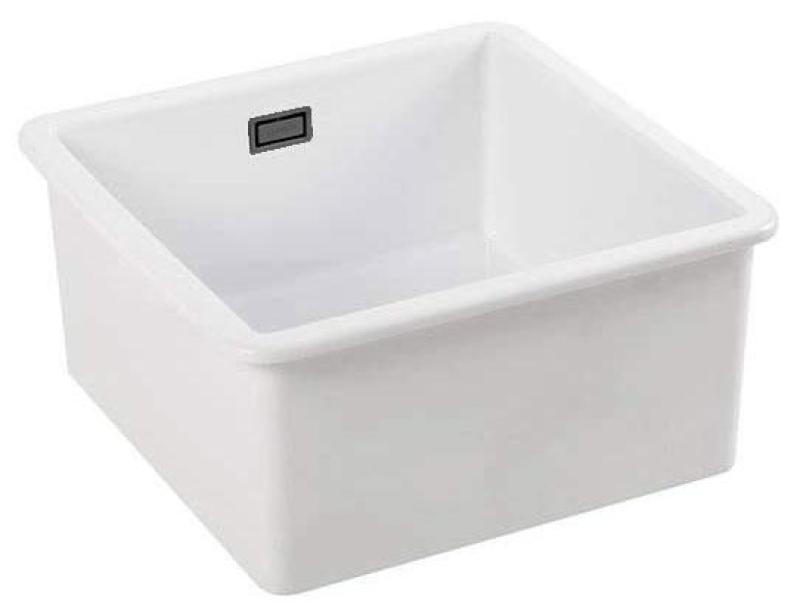 Ausmann Ceramic Ember Cerámica Blanca Cuadrada Lavabo de Superficie y Subsuperficie 40 x 40 cm con tapón color Gun metal (Gris plomo) 1208971483