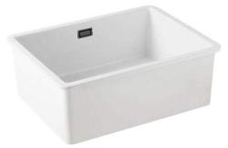 Ausmann Ceramic Ember Fregadero Cerámico Blanco - Montaje Superior e Inferior 54 x 40 cm con tapón de metal Gun 1208971493