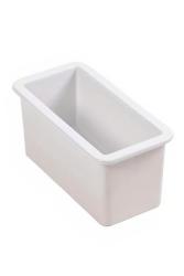 Ausmann Ceramic Ember Fregadero cerámico blanco semicircular de montaje superior e inferior 174 x 400 mm con tapón de cobre 1208971502