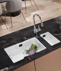 Ausmann Ceramic Ember Cerámica Blanca Media Pila de Construcción y Subconstrucción 174 x 400 mm con Tapón Negro 1208971504