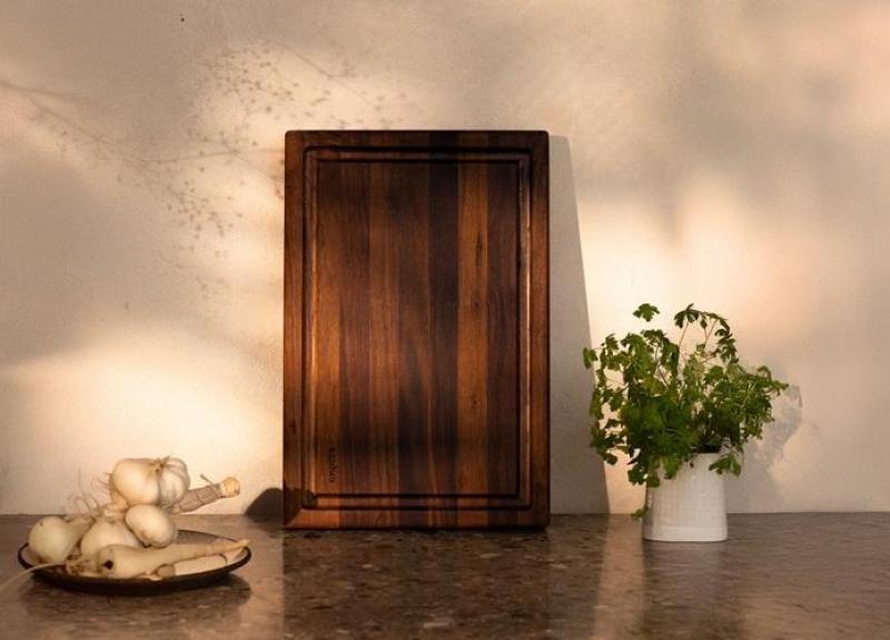 Woodsea Butcher Groove S - Tabla de cortar de madera de nogal con canal de jugo 45x30 cm 1208971534