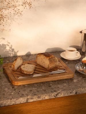 Tabla de Pan de Madera Nogal - Tabla de Pan de Nogal 45x30cm 1208971537