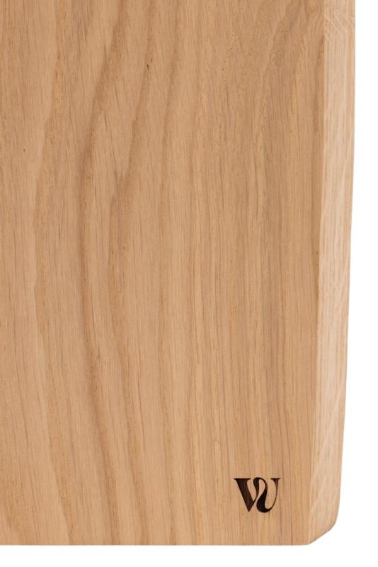 Woodsea Chop-Chop Oak S - Tabla de cortar de roble 25x24cm con mango de cuero 1208971539