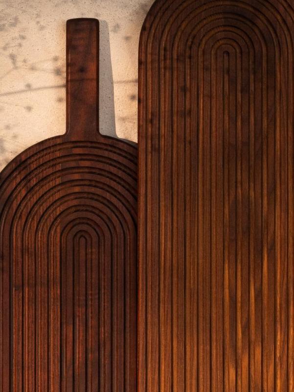 Woodsea Rainbow Ash M - Tabla de cortar y servir de madera de fresno Rainbow 485x185 mm 1208971563