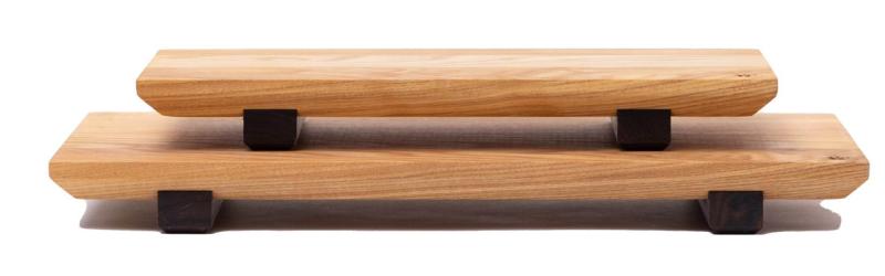 Woodsea Sushi M - Tabla de sushi de madera de fresno con patas de madera de nogal 30x17 cm 1208971585