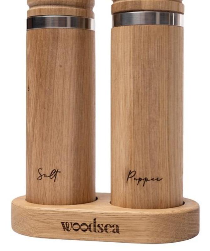 Woodsea Spice - Set de molinillo de pimienta y sal de madera de roble Ø5x28 cm 1208971597