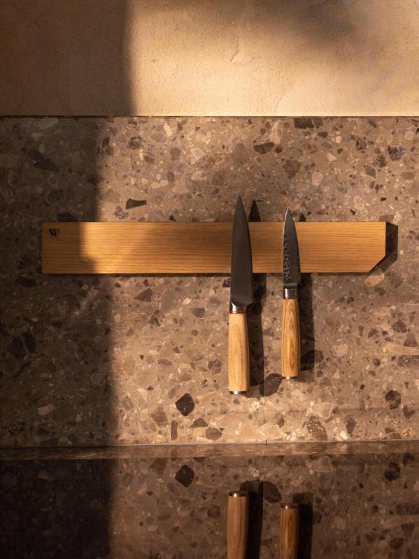 Woodsea Hold My Knife - Soporte de Cuchillo de Roble para Pared 40x6 cm 1208971598