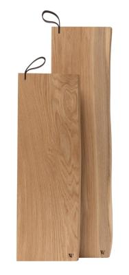Woodsea Serving S - Tabla de servir de roble 55x17 cm con mango de cuero 1208971615