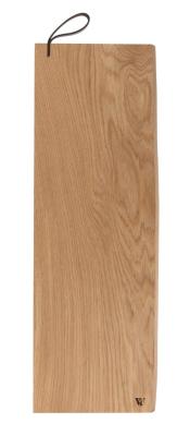Woodsea Serving S - Tabla de servir de roble 55x17 cm con mango de cuero 1208971615