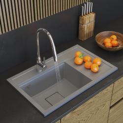 Graniteland Seta Granito Gris Fregadero de encimera 80x50 cm 1208971621