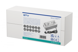 Toma de corriente para muebles MULTISOFT 2x Toma con conexión a tierra, USB A+C, RJ45, HDMI, Cable de alimentación con enchufe, Blanco