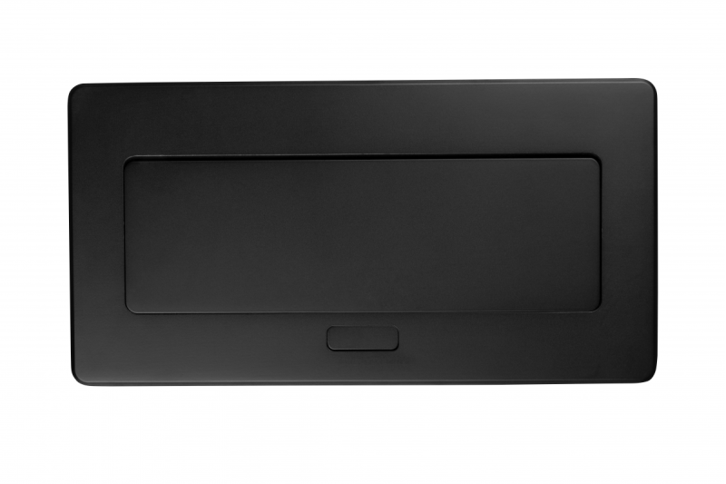 MULTISOFT enchufe para muebles 2x Toma con toma de tierra, USB A+C, RJ45, HDMI, cable de alimentación con enchufe, negro