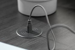 Dispositivo de carga inalámbrica con carga rápida, empotrado, negro