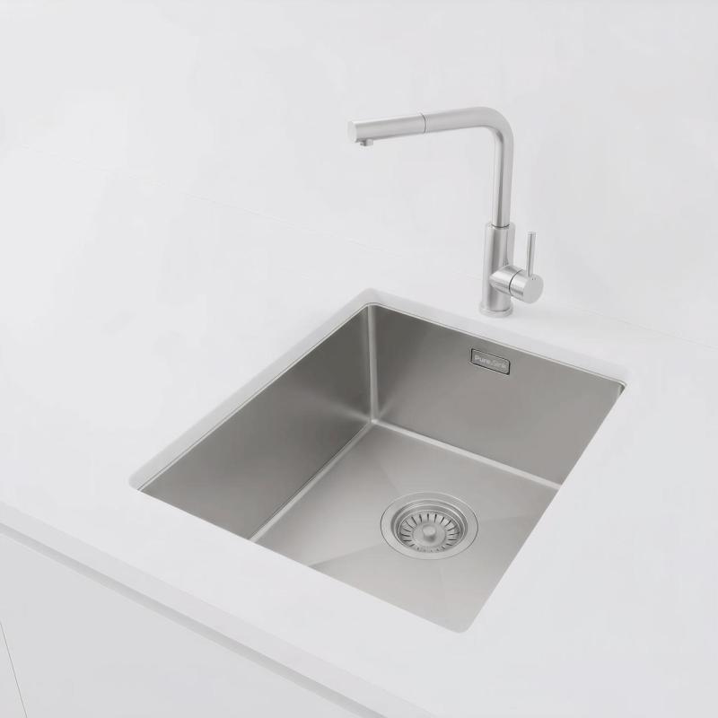 Pure.Sink Luxion Fregadero de acero inoxidable 36 x 40 cm para encastrar, empotrar y montar en superficie PLX3640-02