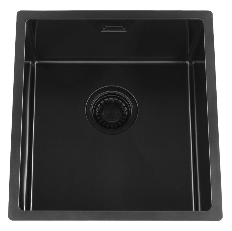 Pure.Sink Luxion PVD Fregadero negro 36 x 40 cm para encastrar, empotrar y montar en superficie PLX3640-63