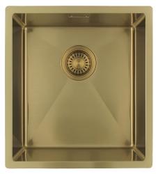 Pure.Sink Luxion Fregadero dorado 36 x 40 cm para encastrar, empotrar y montar en superficie PLX3640-60