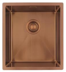 Pure.Sink Luxion Fregadero de cobre 36 x 40 cm para encastrar, empotrar y montar en superficie PLX3640-62