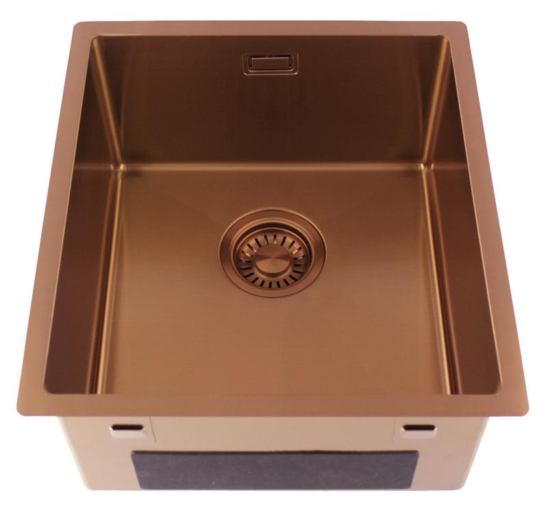 Pure.Sink Luxion Fregadero de cobre 36 x 40 cm para encastrar, empotrar y montar en superficie PLX3640-62