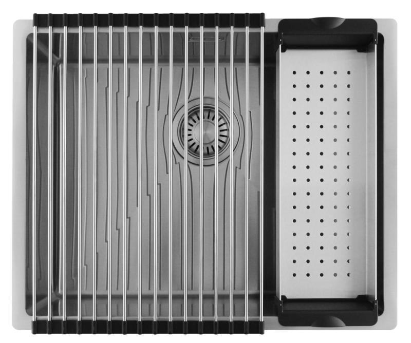 Pure.Sink Luxion Fregadero de acero inoxidable 50 x 40 cm para encastrar, empotrar y montar en superficie  PLX5040-02