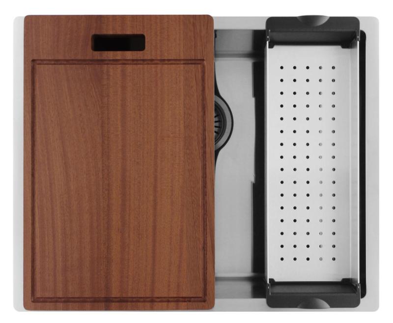 Pure.Sink Luxion Fregadero de acero inoxidable 50 x 40 cm para encastrar, empotrar y montar en superficie  PLX5040-02