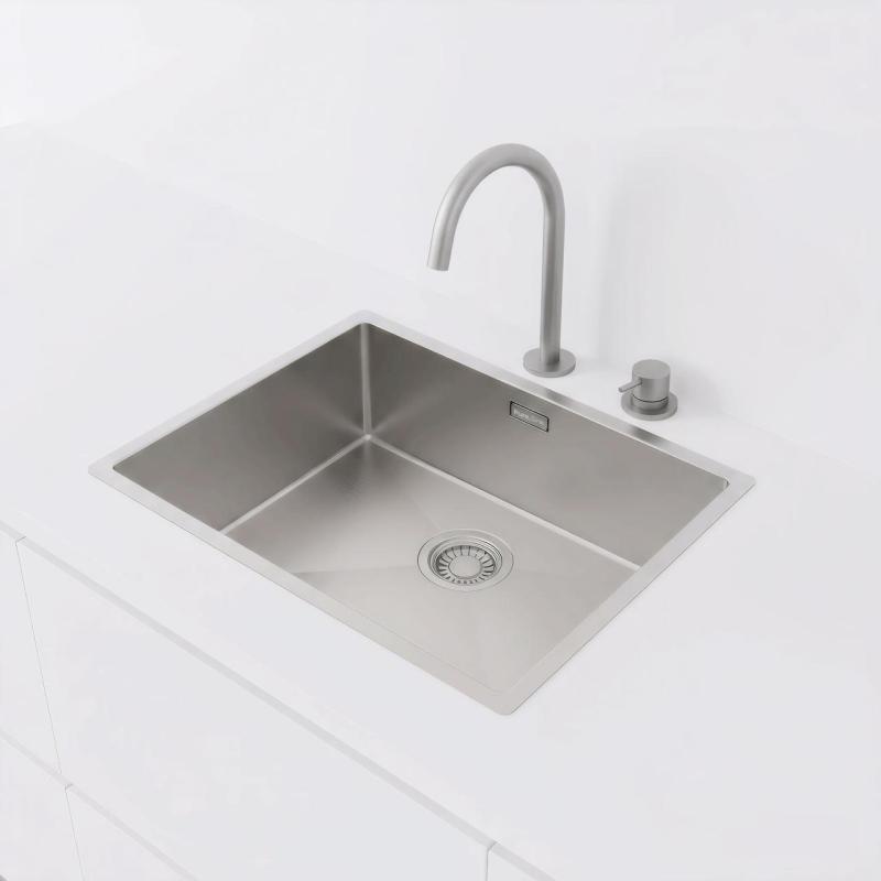 Pure.Sink Luxion Fregadero de acero inoxidable 50 x 40 cm para encastrar, empotrar y montar en superficie PLX5040-02