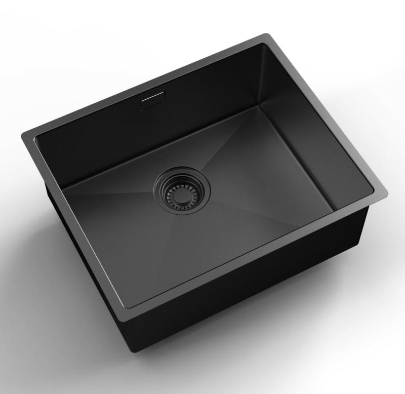 Pure.Sink Luxion Fregadero negro PVD 50 x 40 cm para encastrar, empotrar y montar en superficie PLX5040-63
