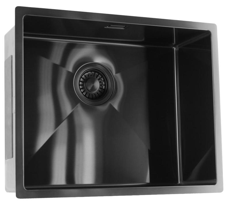 Pure.Sink Luxion Fregadero negro PVD 50 x 40 cm para encastrar, empotrar y montar en superficie PLX5040-63
